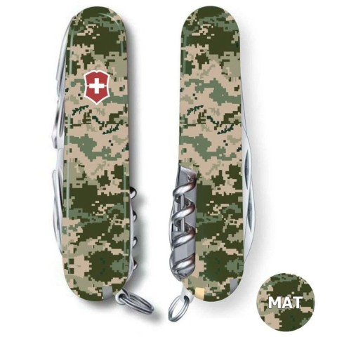 Складаний ніж Victorinox SWISSCHAMP ARMY Піксель з черв. лого 1.6795.3.W3941p