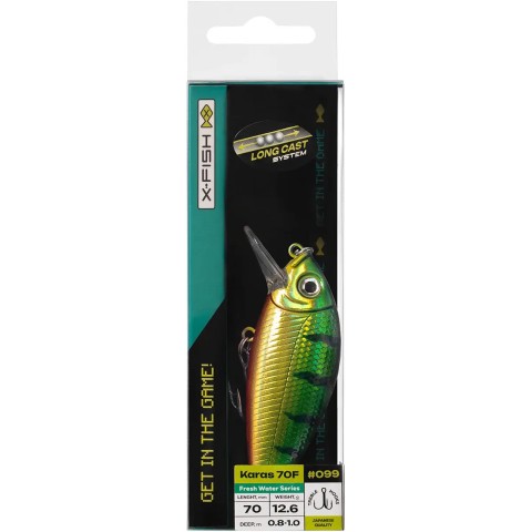 Воблер X-Fish Karas 70F 70mm 12.6g #099 (0.8-1.0m)