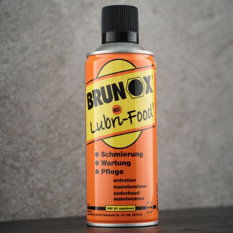 Універсальне мастило для харчового обладнання, спрей Brunox Lubri Food 400ml