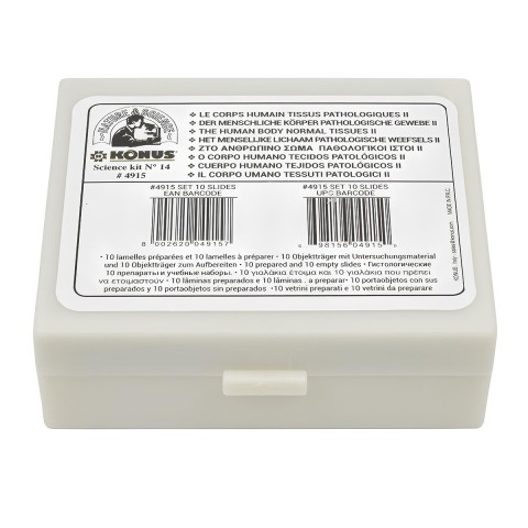 Набір мікропрепаратів KONUS Патологічні тканини людського тіла, частина II (10 шт.)