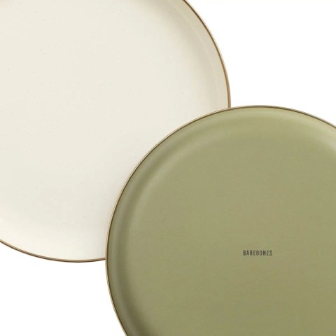 Набор Barebones Enamel 2-Tone Salad Plate Set 2 тарелки Olive Drab