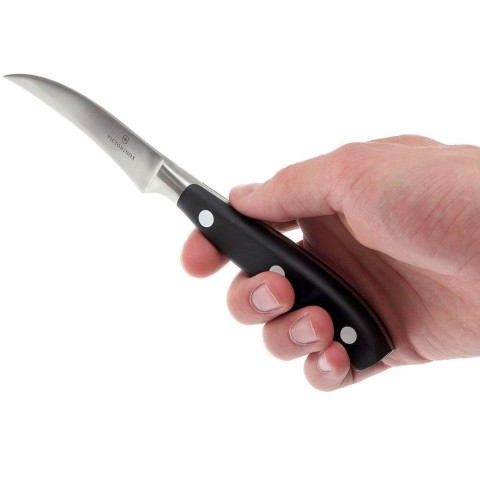 Кухонний ніж Victorinox Grand Maitre Shaping 8см изогн. з черн. ручкою у подар.упак.