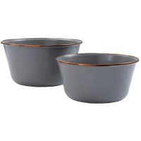 Набор Barebones Mixing Bowl/Enamel 2 миски slate grey