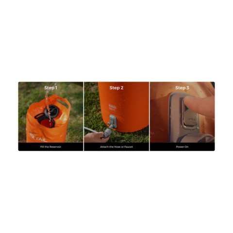 Душ портативний із ємністю та насосом Flextail Tiny Shower Bucket, 20л, помаранчевий