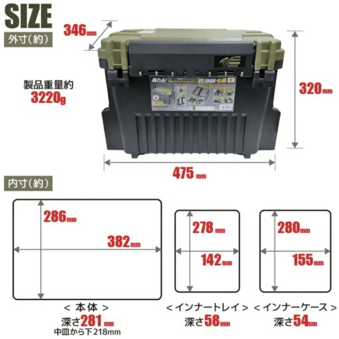 Ящик Meiho Versus Run Gan System Box VS-7095N 475x346x320mm Black