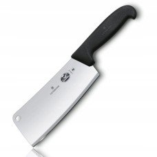 Кухонний ніж Victorinox Fibrox Cleaver лезо 19см великий для м'яса з чорн. ручкою