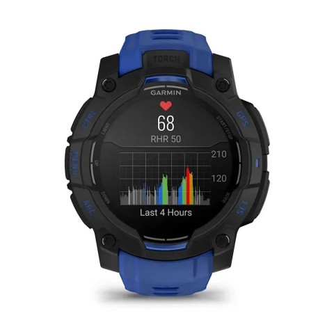 Смарт-годинник Garmin Instinct 3 (45 мм) AMOLED синя блискавка/чорний