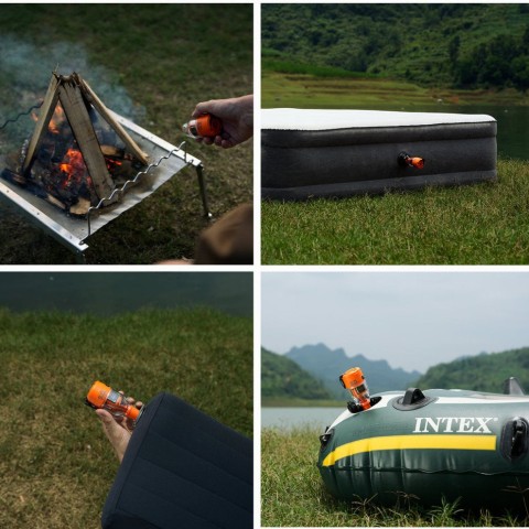 Насос-ліхтар кемпінговий Flextail Max Pump 3, помаранчевий