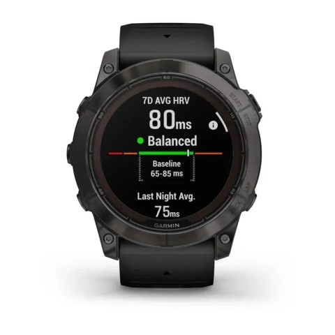 Смарт-годинник Garmin fenix 7X Pro Sapphire Solar Edition карбоново-сірий титановий DLC з чорним ремінцем