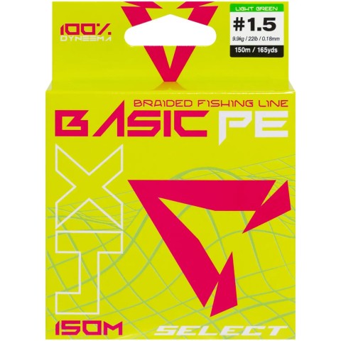 Шнур Select Basic PE Light Green 150m #1.5/0.18mm 22lb/9.9kg
