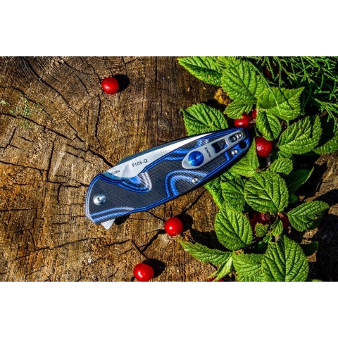 Ніж складаний туристичний Ruike Fang P105-Q, (9.2 см) 14C28N / G10 синій