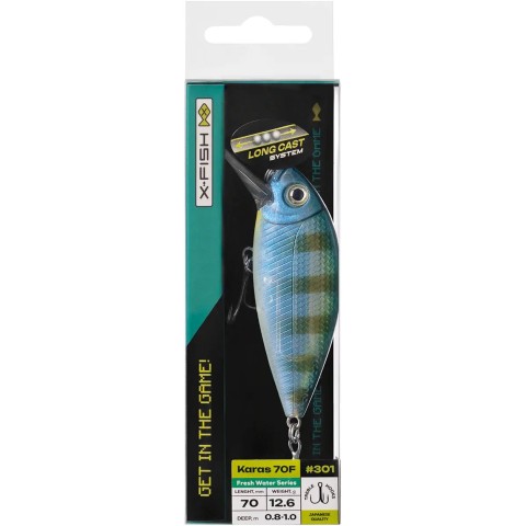 Воблер X-Fish Karas 70F 70mm 12.6g #301 (0.8-1.0m)