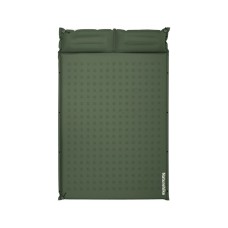 Матрац туристичний із подушкою, самонадувний двомісний  Naturehike CNK2550WS025, вологостійкий, 200 х 130 х 6 см, зелений