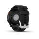 Смарт-годинник Garmin Approach S44 зі сріблястим алюмінієвим безелем та чорним ремінцем
