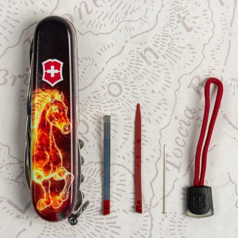 Складаний ніж Victorinox CLIMBER ZODIAC Вогняний кінь 1.3703.Z5210pk