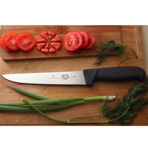 Кухонний ніж Victorinox Fibrox Sticking лезо 20см ріфл. з чорн. ручкой
