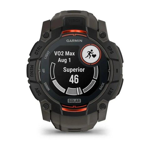 Смарт-годинник Garmin Instinct 3 (50 мм) Solar чорний/вугільний