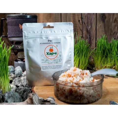 Сушеная еда Харчі Рис со свининой и овощами