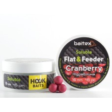 Бойлы Baitex пылящие Flat & Feeder Сranberry 10 мм (45 шт)