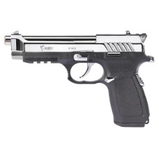 Стартовый пистолет KUZEY F92#2 Shiny Chrome Plating/Black Grips