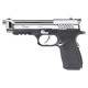 Стартовий пістолет KUZEY F92#2 Shiny Chrome Plating/Black Grips
