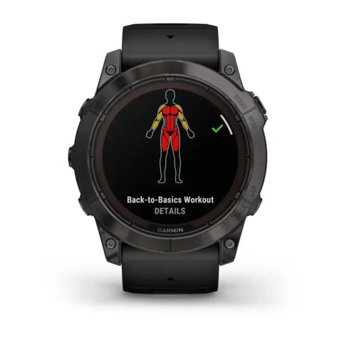Смарт-часы Garmin fenix 7X Pro Sapphire Solar Edition карбоново-серые титановые DLC с черным ремешком