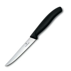 Кухонний ніж Victorinox SwissClassic Steak лезо 11см хвил. з чорн. ручкою