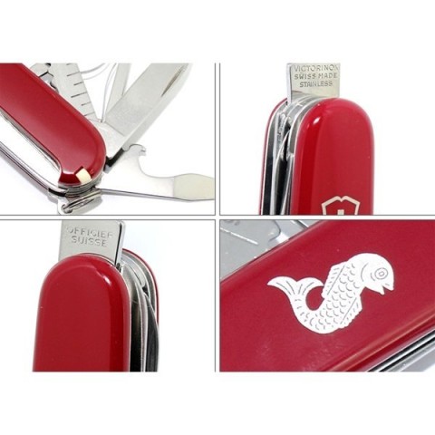 Ніж Victorinox Fisherman 91мм,17функ,черв.лого