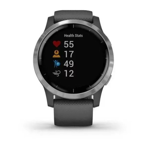 Смарт-годинник Garmin vivoactive 4 сірий зі сріблястим безелем