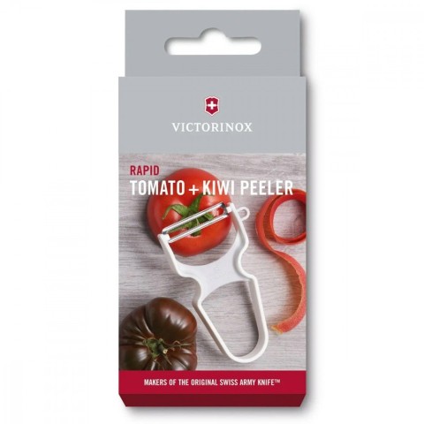 Овочечистка Victorinox Rapid двосторон. хвил. лезо Біл. (109x65x13мм)