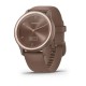 Смарт-часы Garmin vivomove Sport цвета какао с силиконовым ремешком и персиково-золотистыми вставками