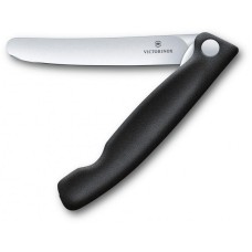 Нож кухонный складной Victorinox SwissClassic 11 см, скругленный, черный, блистер