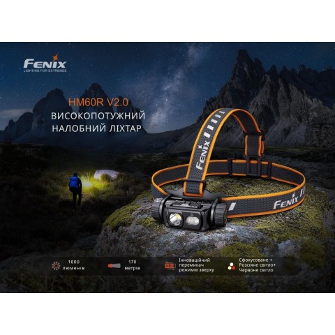Ліхтар налобний Fenix HM60R 2.0