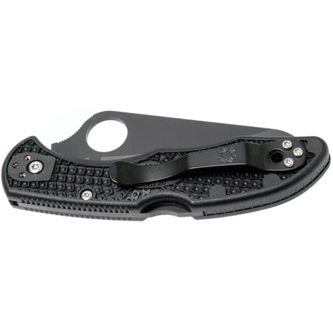 Ніж Spyderco Salt 2 Black Blade, серрейтор, H-1, FRN black