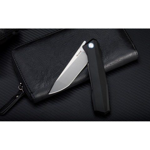 Ніж складаний туристичний Ruike P166-AB, (9.2 см) 14C28N / Aluminum чорний