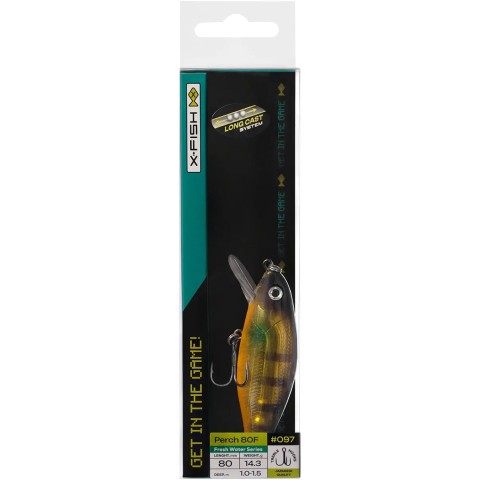 Воблер X-Fish Perch 80F 80mm 14.3g #097 (1.0-1.5m)
