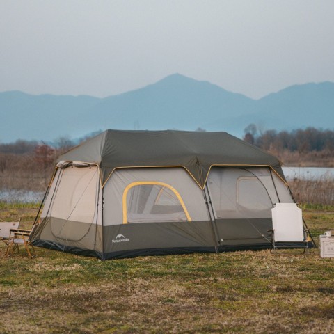 Намет шестимісний Naturehike Cape 8.4 CNK2450WS050 з швидким розкриттям, сіро-коричневий