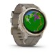 Смарт-часы Garmin fenix 6S Pro Sapphire золотистые с серым кожаным ремешком