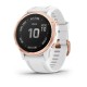 Смарт-часы Garmin fenix 6S Pro розово-золотистые с белым ремешком