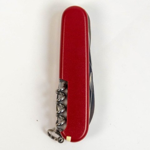 Ніж Victorinox Huntsman Mat 91мм,15функ,черв.мат,жовт.лого