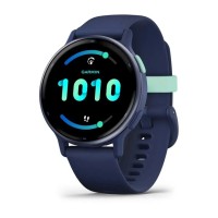 Смарт-годинник Garmin vivoactive 5 темно-синій з безелем металік