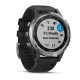Смарт-часы Garmin fenix 5 Plus серебристые с черным ремешком