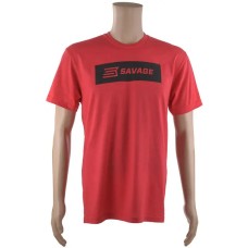 Футболка Savage SHORT SLEEVE T-SHIRT / BLACK SAVAGE BOX LOGO XL ц:красный