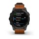 Смарт-годинник Garmin epix Gen 2 Sapphire чорний титановий з каштановим шкіряним ремінцем