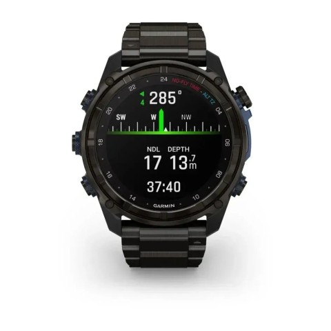 Смарт-годинник Garmin Descent Mk3i (51 мм) карбоново-сірий DLC титановий з DLC титановим ремінцем