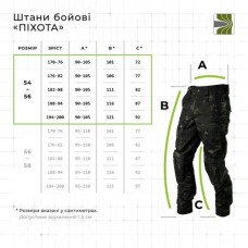 Тактичні штани "Піхота" без бронепакетів (Чорний Мультикам | 54-56 | 182-188) ТМ Балістика