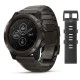 Смарт-годинник Garmin fenix 5X Plus Sapphire сірий титановий DLC з титановим ремінцем