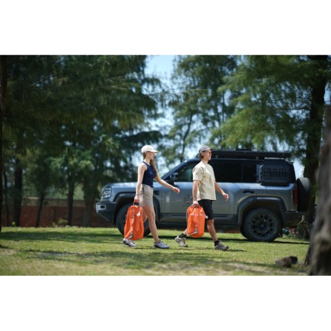 Душ портативний із ємністю та насосом Flextail Tiny Shower Bucket, 20л, помаранчевий