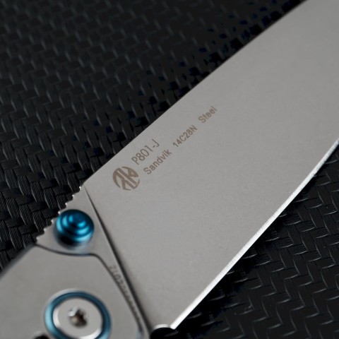 Ніж складаний туристичний Ruike P801-J, (8.6 см) 14C28N /  G10 помаранчевий