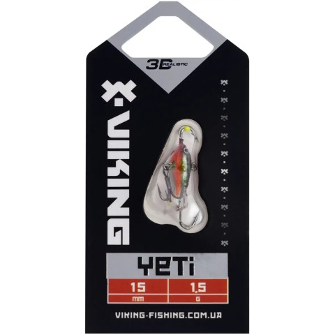 Балансир Viking Fishing Yeti Ice Jig 15mm 1.5g #17 Brown Perch